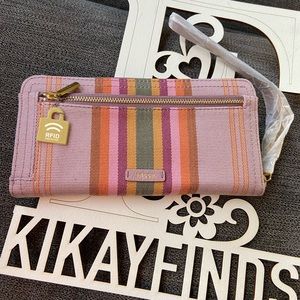 Fossil Zip Around RFID clutch